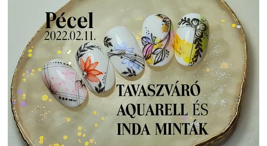 TAVASZVÁRÓ AQUARELL ÉS INDA MINTÁK