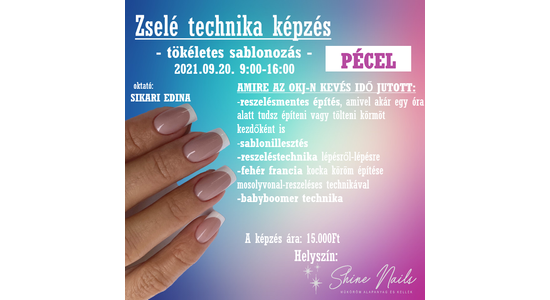 ZSELÉ TECHNIKAI KÉPZÉS - tökéletes sablon illesztés - kezdőknek és újrakezdőknek